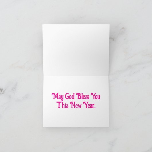 エンジェルハッピーニューイヤーホリデーカード シーズンカード (内部)