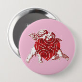 エンジェルハートボタンピンク 缶バッジ (正面&裏面)