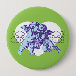 エンジェルハートボタンブルー/パープル/グリーン 缶バッジ