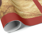 エンジェルハートレッドワックスシールパーチメントバレンタインデー ラッピングペーパー (ロールコーナー)