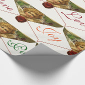 エンジェルハートレッドワックスシールラブピースジョイ ラッピングペーパー (角)