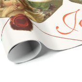 エンジェルハートレッドワックスシールラブピースジョイ ラッピングペーパー (ロールコーナー)