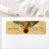 エンジェルハートワックスシールパーチメントバレンタインデー ラベル (インサイチュ)