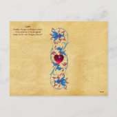 エンジェルハートワックスシールパーチメントバレンタインモノグラム シーズンポストカード (裏面)