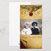 エンジェルハートワックスシールパーチメントモノグラム シーズンカード (正面/裏面)