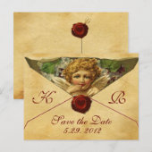 エンジェルハートワックスシールパーチメントモノグラム 案内ポストカード (正面/裏面)