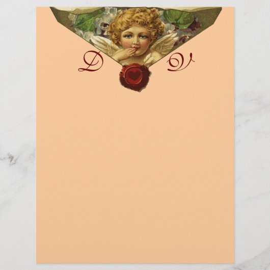 エンジェルハート ワックスシール モノグラム ピンク (正面)
