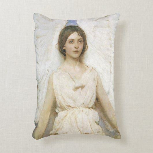 エンジェルバイアボット・セイヤー、ヴィンテージビクトリアンファインアート アクセントクッション (正面(垂直))