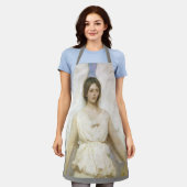 エンジェルバイアボット・セイヤー、ヴィンテージビクトリアンファインアート エプロン (着用した状態)