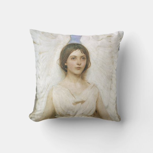エンジェルバイアボット・セイヤー、ヴィンテージビクトリアンファインアート クッション (正面)