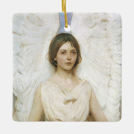 エンジェルバイアボット・セイヤー、ヴィンテージビクトリアンファインアート セラミックオーナメント (正面)