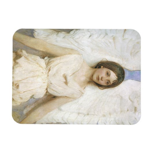 エンジェルバイアボット・セイヤー、ヴィンテージビクトリアンファインアート マグネット (横)