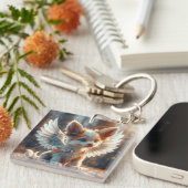 エンジェルパピーデジタルアート キーホルダー (正面右)