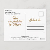 エンジェルパンプキンウィングズオータムビューティフルファンタジーアート ポストカード (裏面)