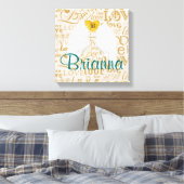 エンジェルパーソナライズされたウィングス キャンバスプリント (インサイチュ (寝室))