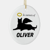エンジェルパーソナライズされたキャット セラミックオーナメント (右)