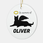 エンジェルパーソナライズされたキャット セラミックオーナメント (左)