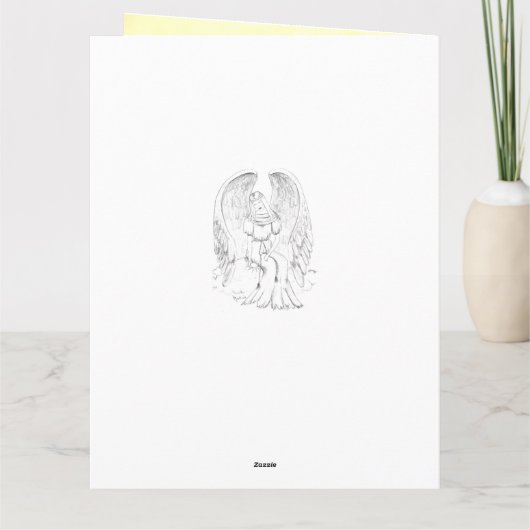 エンジェルパーソナライズされたデザインが元気になる カード (裏面)