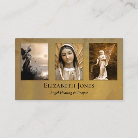 エンジェルヒーリング祈りの言葉悲しみカウンセラー写真 名刺 (正面)