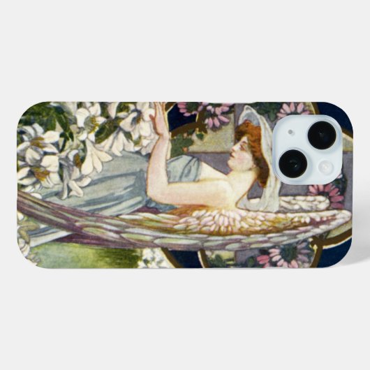 エンジェルビクトリアンとヴィンテージイースターリリーの花 Case-Mate iPhoneケース (裏面 (横))