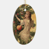 エンジェルビクトリアンクリスマス装飾品 セラミックオーナメント (右)