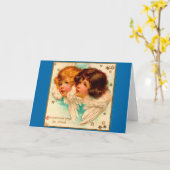 エンジェルビクトリアンスクリスマスジョイズビーシヌ カード (黄色い花)