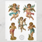 エンジェルビクトリアンズ切り出しフッシーカットスクラップブック紙 (正面/裏面)