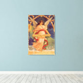 エンジェルビクトリアンズ読・バイブル キャンバスプリント (インサイチュ (ウッドフロア))