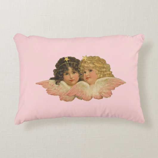 エンジェルビクトリアンズ赤面ピンク アクセントクッション (正面)