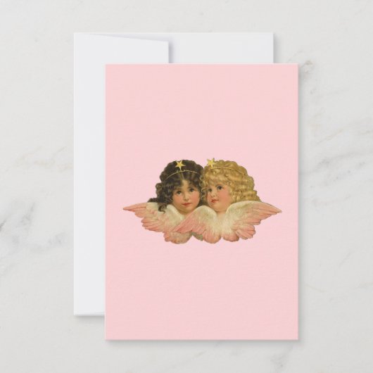 エンジェルビクトリアンズ赤面ピンク サンキューカード (正面)