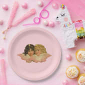 エンジェルビクトリアンズ赤面ピンク ペーパープレート (パーティー)