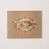 エンジェルビクトリアンバラバロックヴィンテージフローラ ジグソーパズル (横)