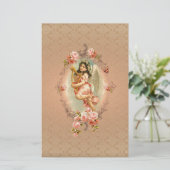 エンジェルビクトリアンバラバロックヴィンテージフローラ 便箋 (スタンド正面)