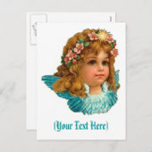 エンジェルビクトリアンヴィンテージフローライースター シーズンポストカード (正面/裏面)