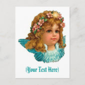 エンジェルビクトリアンヴィンテージフローライースター シーズンポストカード (正面)