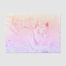 エンジェルピエレガントンクパープルフローラヴィンテージアンティーク 薄葉紙