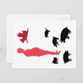 エンジェルピッグハッピーミールベゲテリアン葉書 ポストカード (正面/裏面)