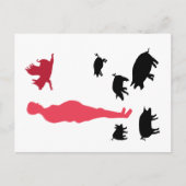 エンジェルピッグハッピーミールベゲテリアン葉書 ポストカード (正面)