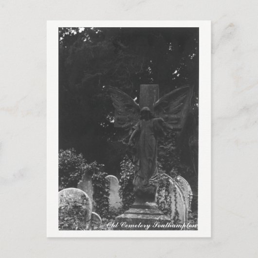 エンジェルピツオールド墓地はがき文字 ポストカード (正面)