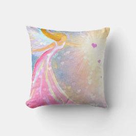 エンジェルピンクブルーハート恵み クッション