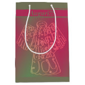 エンジェルピンク&グレー抱き枕 ミディアムペーパーバッグ (正面)