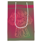 エンジェルピンク&グレー抱き枕 ミディアムペーパーバッグ (裏面)