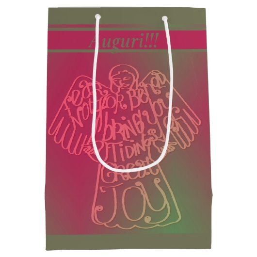 エンジェルピンク&グレー抱き枕 ミディアムペーパーバッグ (裏面)