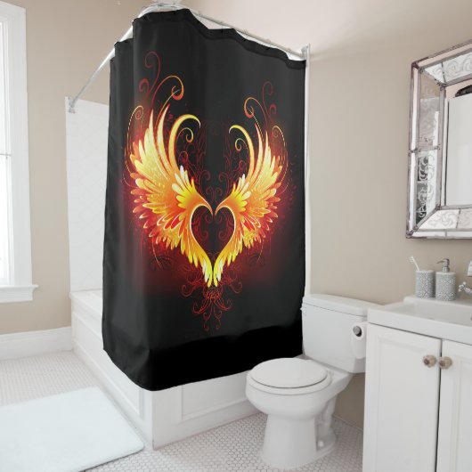 エンジェルファイアハートウィング シャワーカーテン (インサイチュ)