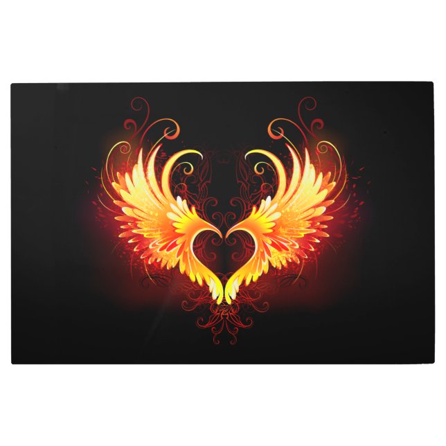 エンジェルファイアハートウィング メタルプリント (正面)