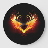 エンジェルファイアハートウィング ラージ壁時計 (正面)