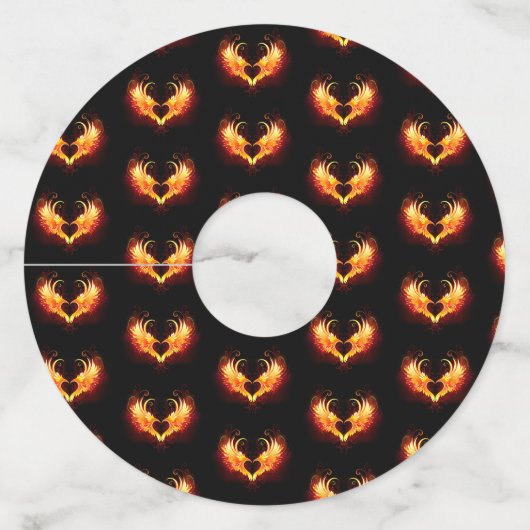 エンジェルファイアハートウィング ワイングラスタグ (正面)