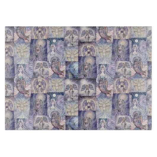 エンジェルファンタジーアート多くのエンジェルイメージ カッティングボード (正面)