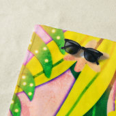 エンジェルフィッシュグリーンリーフ ビーチタオル (インサイチュ)