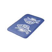 エンジェルフィッシュソフトブルー&ホワイトコースタルデコ バスマット (アングル)